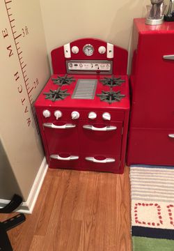 Pottery Barn kids Retro red kitchen set- includes refrigerator