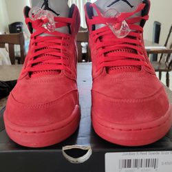 Jordan 5 Red Suede Size 9.5
