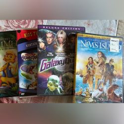 Kids Movies Dvd 6 DVDs Movies  kids and parents:Nim’e Island, NIMH2, GalaxyQuest, Scooby more