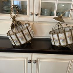 2- Unique vintage hanging lights. So cool Asking $55 each