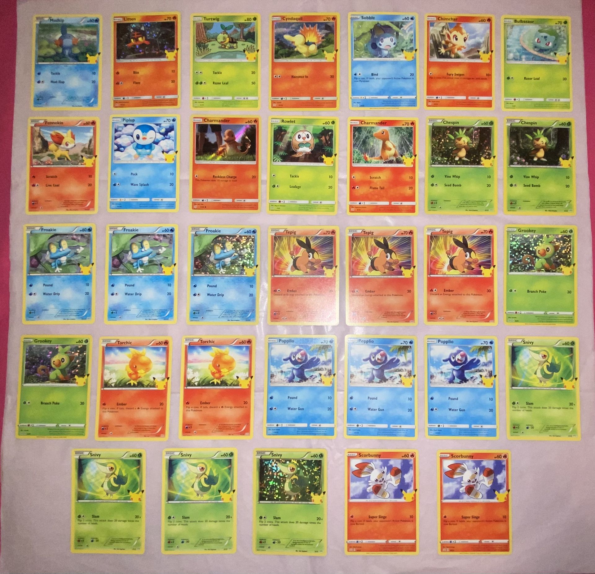 Pokemon 25th Anniversary Holo Cards + “Detective Pikachu” Charmander Holo Card