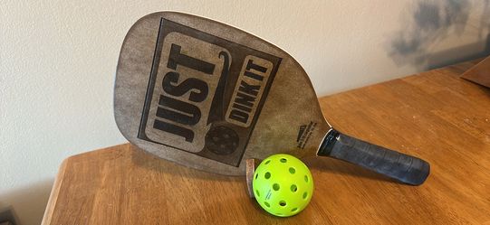 Pickleball Paddle Handmade Wooden Pickleball Paddle for Display Beautifully Engraved Biblical Verse on one side, and just Dink it on the other side. I