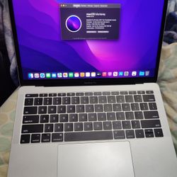 MacBook Pro 13" 2017 Intel Core i5 @2.3Ghz, 8GB Ram, 256gb SSD, macOS Monterey, Microsoft Office, Charger. 
