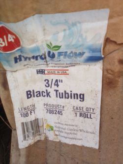 Hydro flow 3/4 black tubing