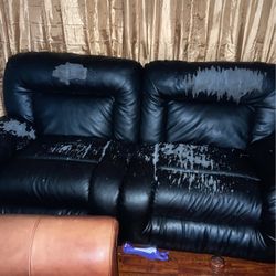 Black Leather Sofa