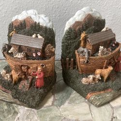 Noah’s Ark, Animals Bookends, Vintage 1990s
