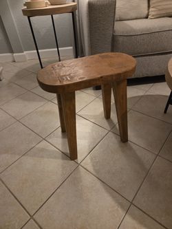 Woodland Tall Carved Wood Table