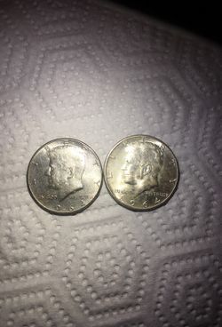 Half dollar silver coins 1964