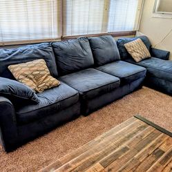 Blue Fabric 3 piece Sectional