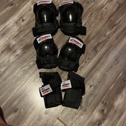 Four Sets KIDS BIKE SCOOTER PADS elbow knee wrist guards