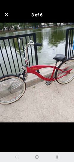 Red Macargi Lowrider Cruiser Bicycle