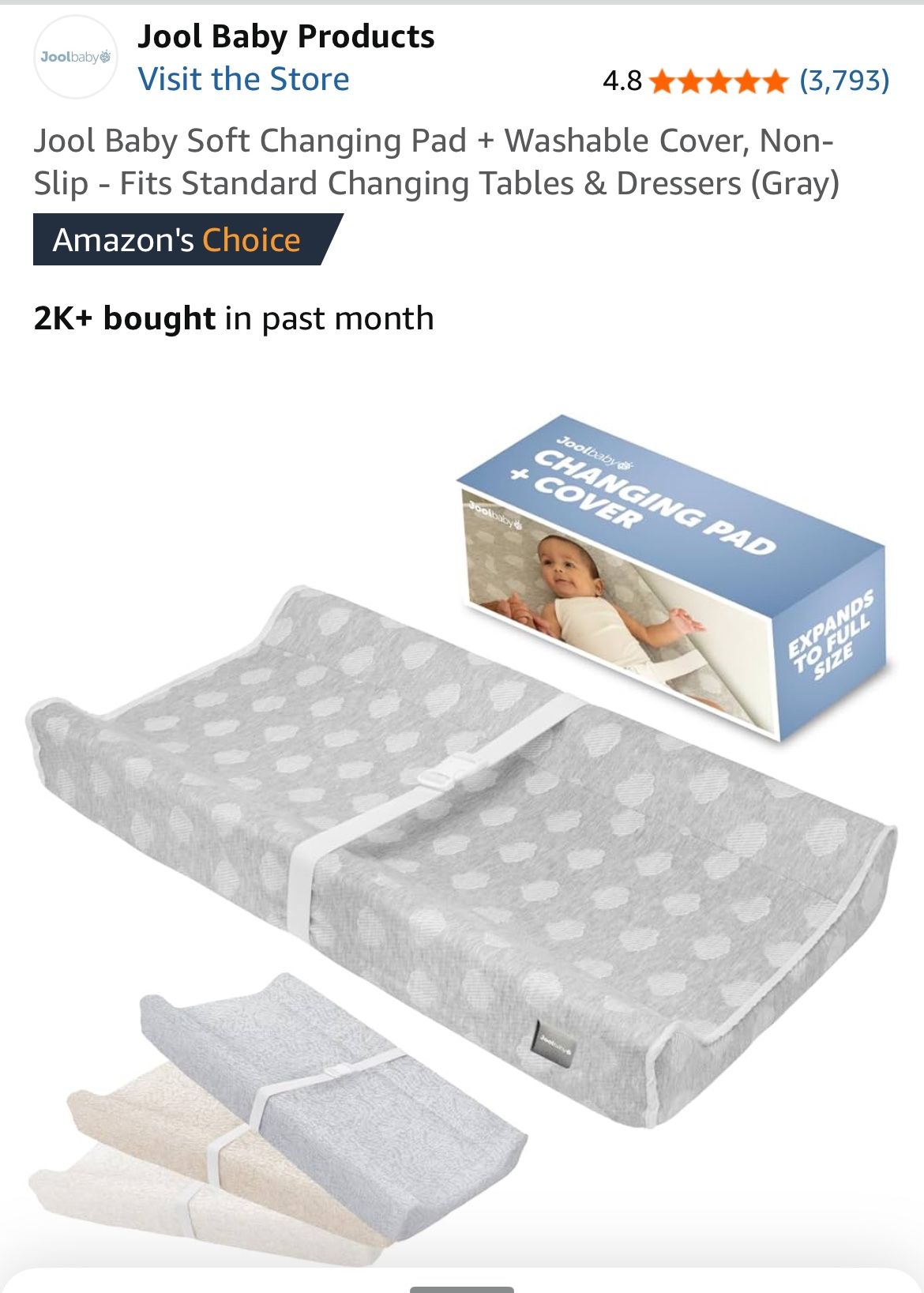 Jool baby Soft Changing Pad With Cover