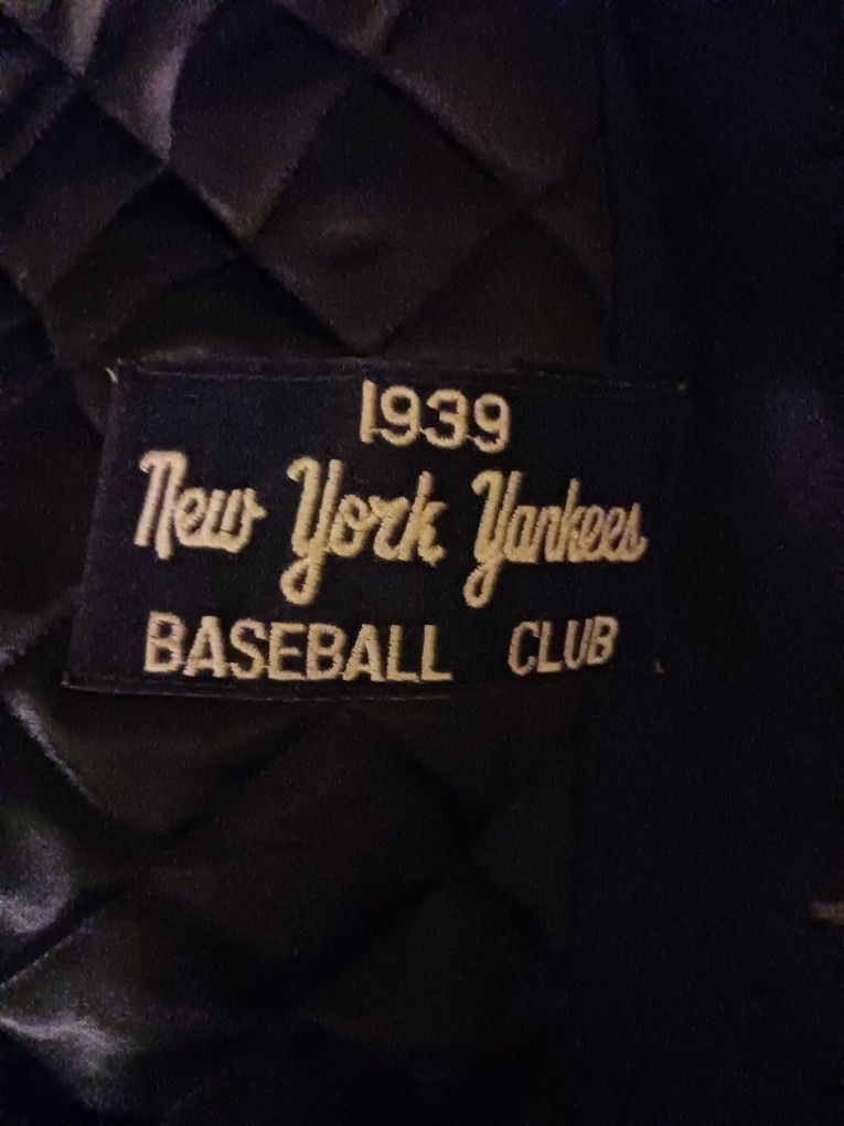 Vintage 1939 New York Yankees Wool Jacket Furry MLB Rare