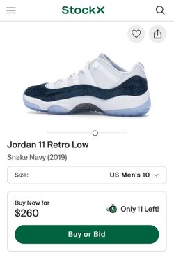Jordan 11 Retro Low - Snake Navy 2019