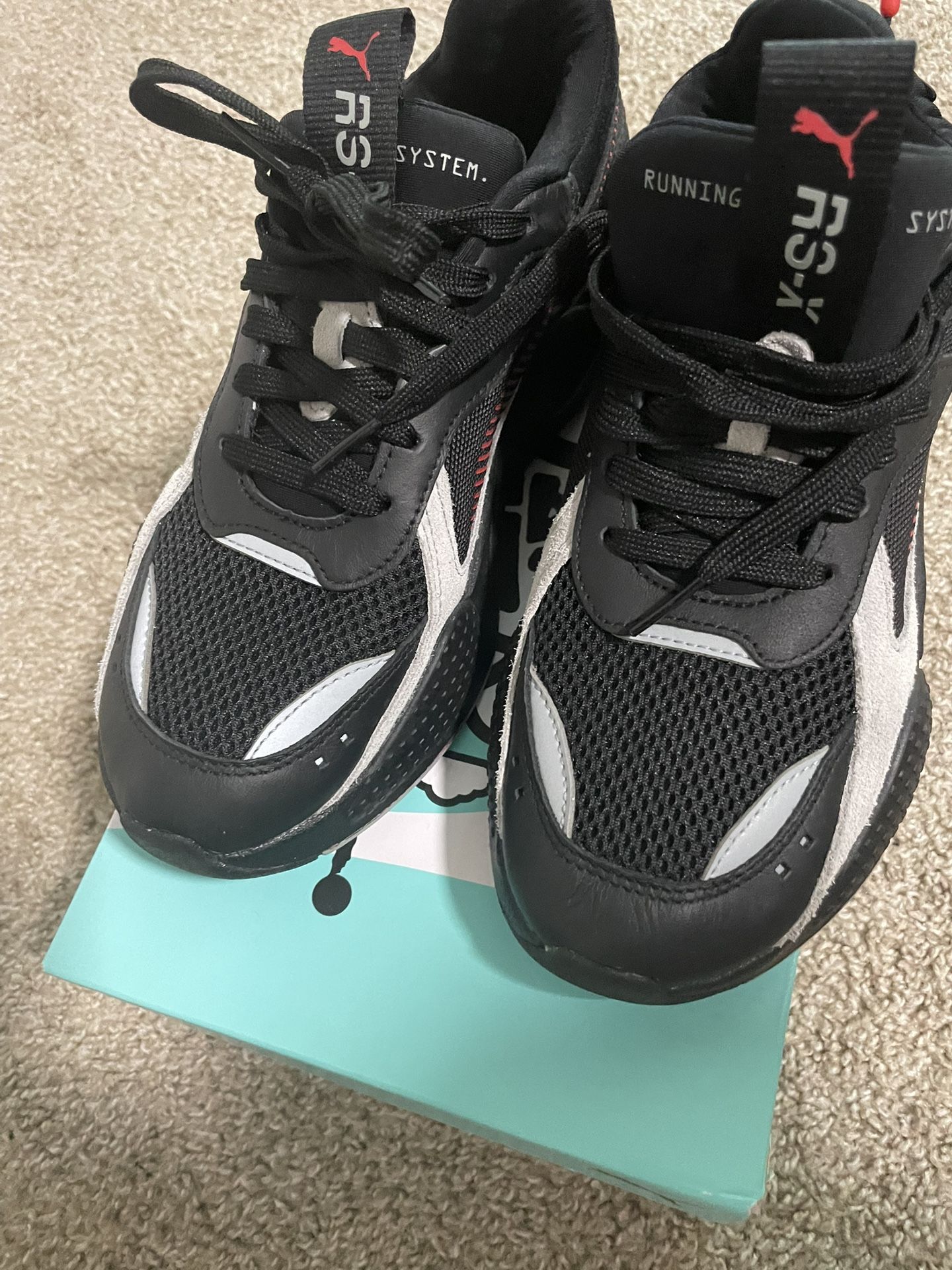 PUMA RS-X³ Black White Red Sneakers Men’s Size [7.5] – New Without Box