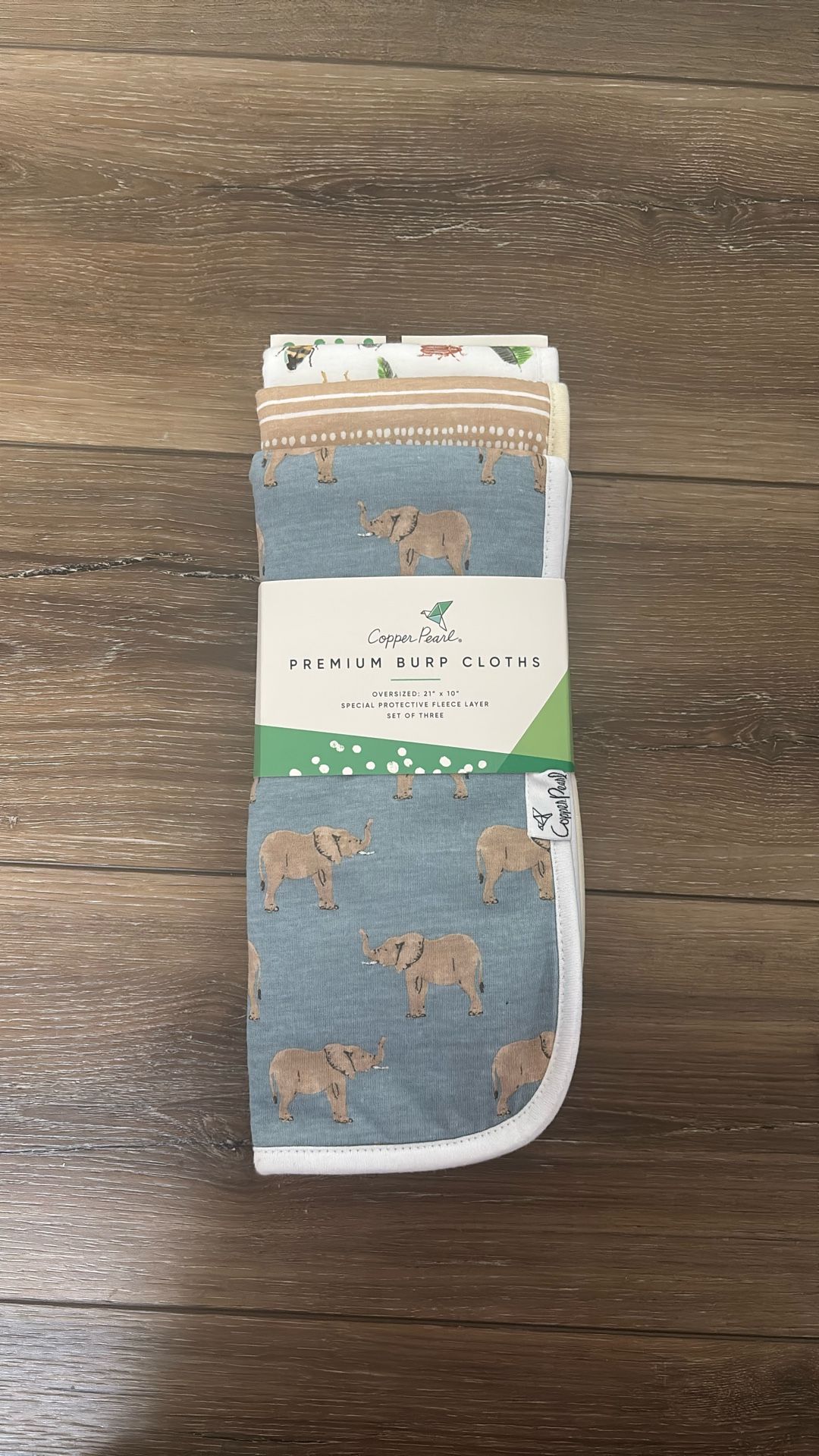 New Copper Pearl Burp Cloths