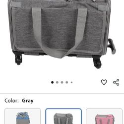 Foldable Rolling Pet Carrier