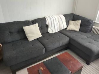 Couch with Chaise, 2 Piece Sectional