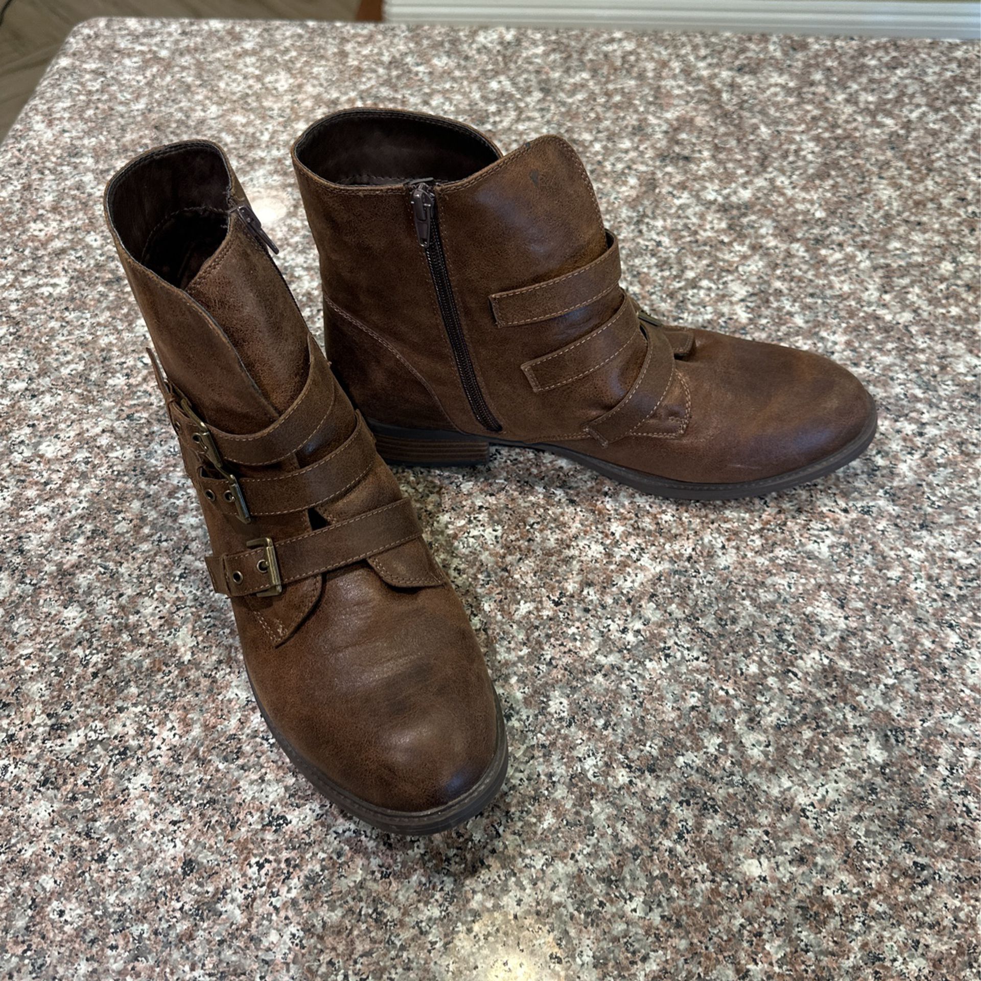 Lane Bryant Size 12 Faux Leather Brown Boot