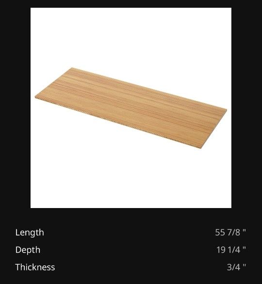 IKEA Tolken Bamboo Countertop + Ovlov Legs