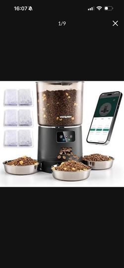 Brand new in box Automatic Cat Feeder for 3 Cats, 6L/25 Cup Cat Food Dispenser with Strong Anti-Jam System, Dual-Effect Desiccant, Smart WiFi App Cont
