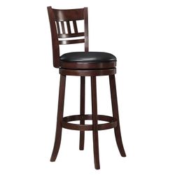 Lexicon Eschete Lattice Back Swivel Bar Stool, 30" SH, Dark Cherry