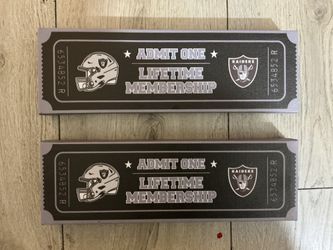 Raiders NFL Admit One Lifetime Membership, Wall & Desk Decor