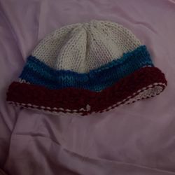 hand cozy knitted cozy beanie with unique color