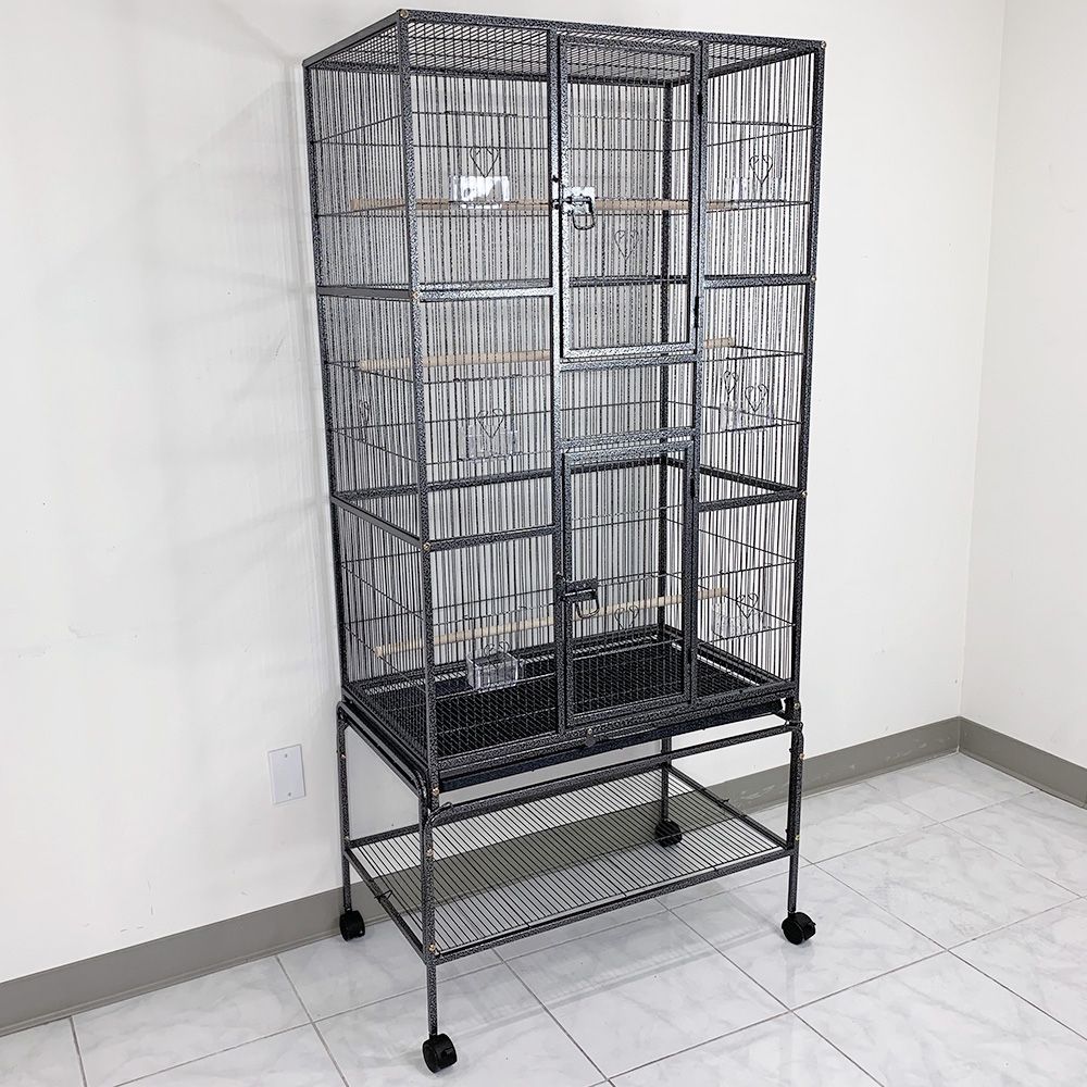 New in Box $165 X-Large 69-inch Bird Cage Rolling Stand for Mid-Sized Parrots Cockatiels Parakeets Lovebirds