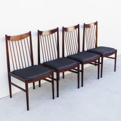 Vintage Danish Dining Chairs in Brazilian Rosewood by Arne Vodder