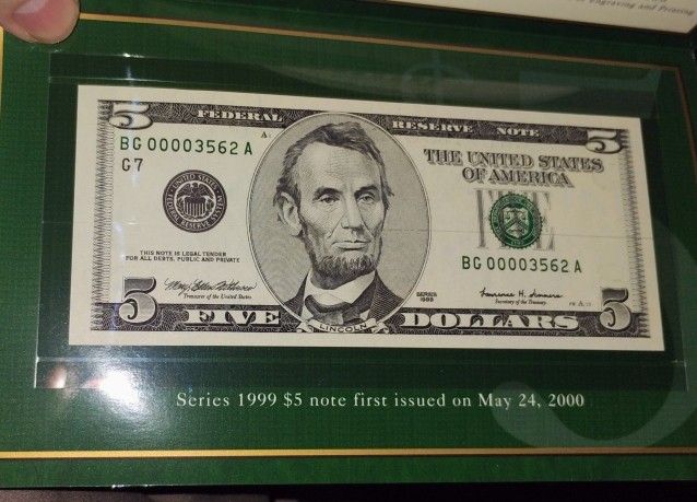 LOW SERIAL NUMBER CURRENCY FOR SALE 