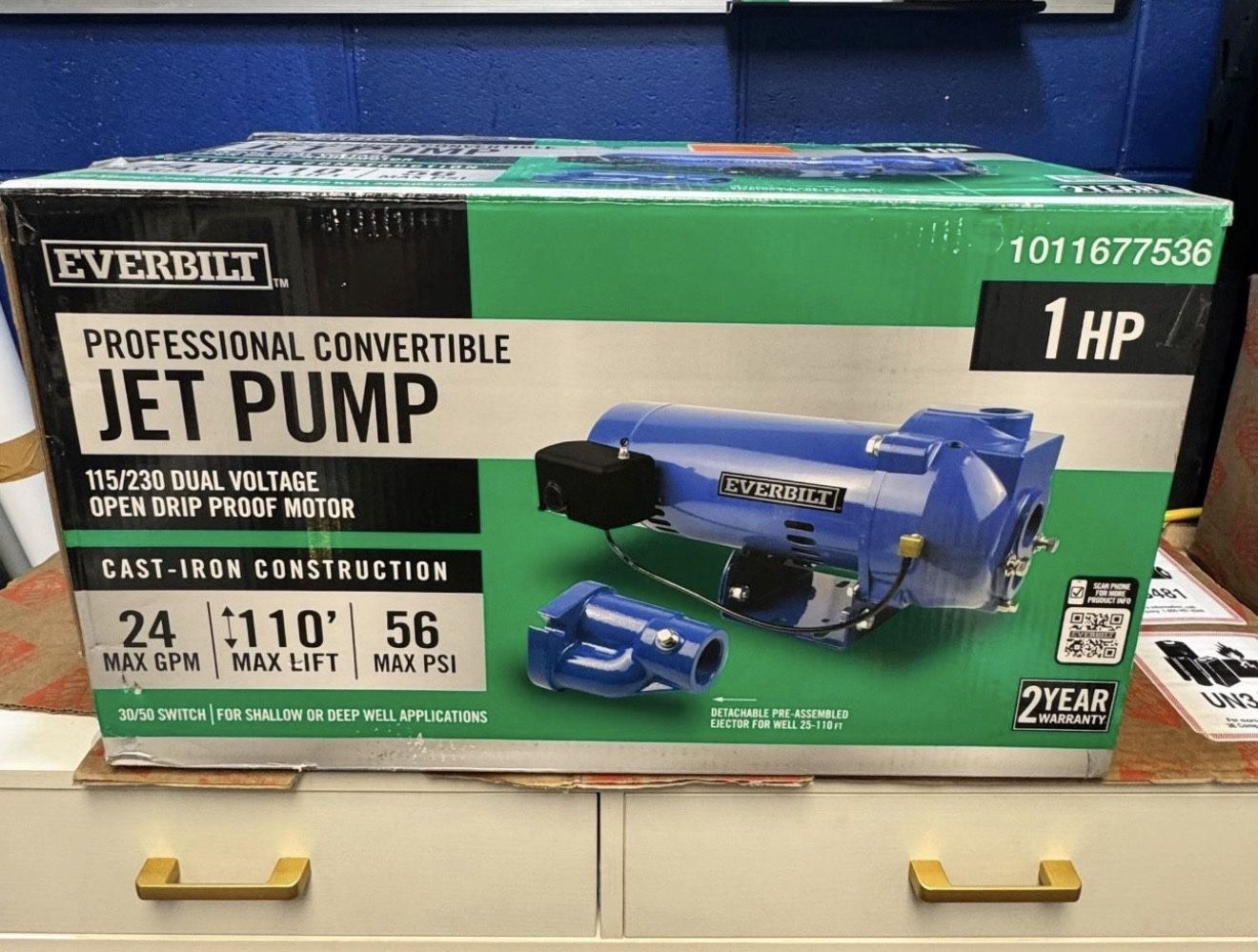 🔥 Cast Iron 1 HP Convertible Jet Pump