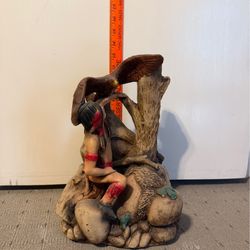 Statue Indian With Eagle