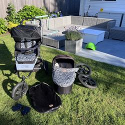 Mountain Buggy Terrain Running Stroller + Bassinett