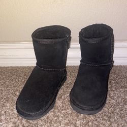 Bear Paw Black Boots Kids Sz8