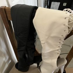 2 Pairs Thigh High Pleaser Boots Size 8 Great Condition 