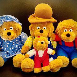 Berenstain Bears 1993 Vintage Plush Chosun Complete Set Of 4 
