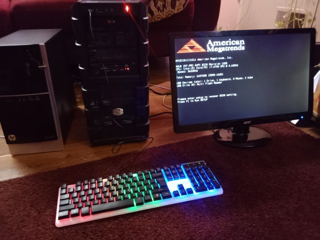Asus I7 4790 3.6 GHz 24 GB 128 SSD 1.5 TB Hard Drive Windows 11 Pro XFX AMD Radeon Graphics Card