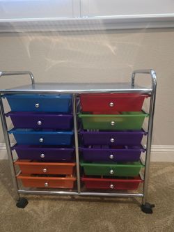 Metal  storage on wheels