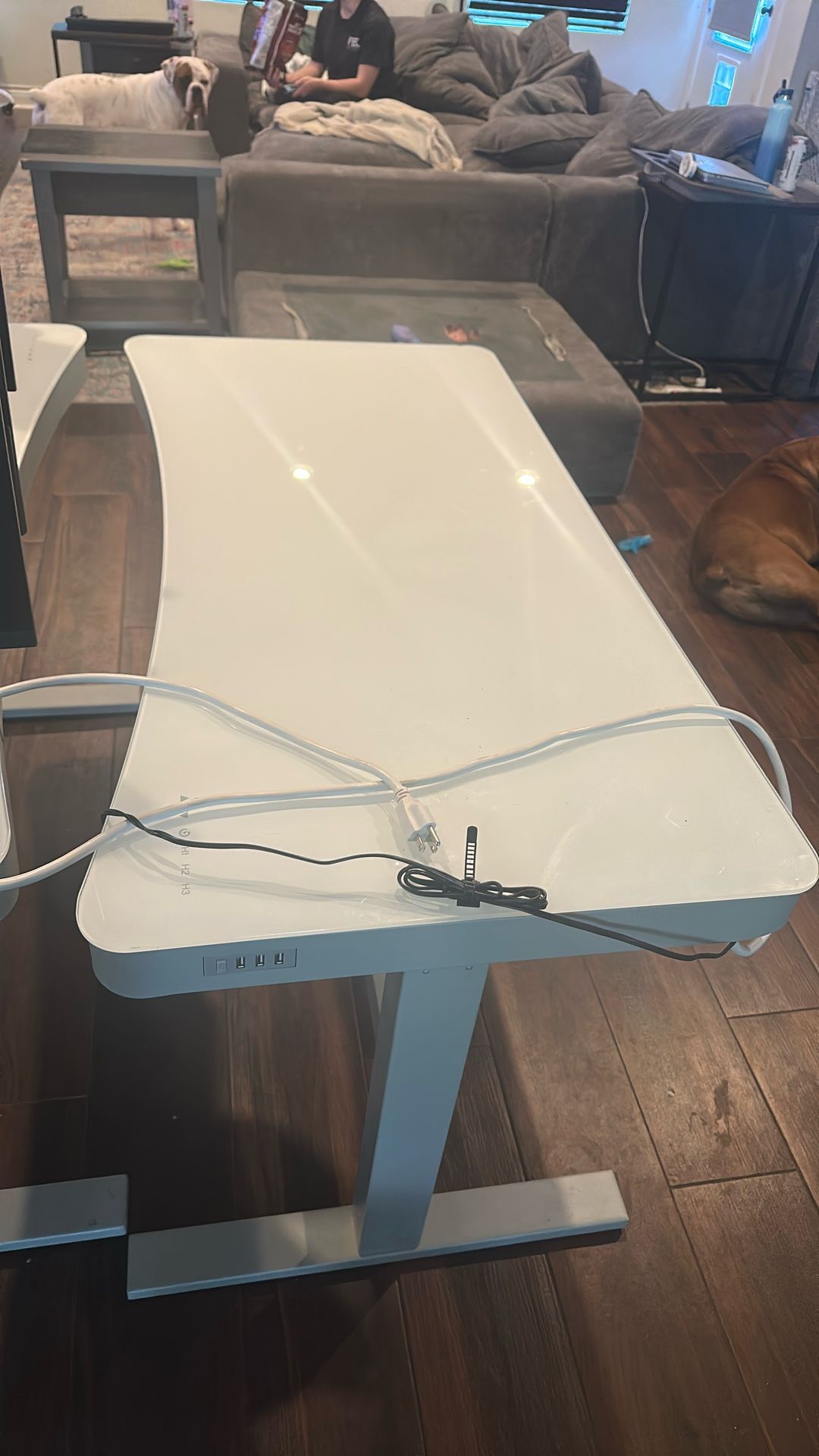 Glass Top Sit/Stand Desk