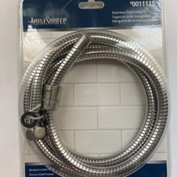 NEW Aqua Source Chrome Shower Hose #0011115 5-7 Ft