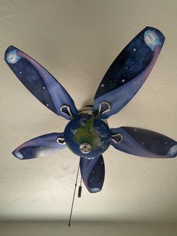 Ceiling Fan Space Themed 54”