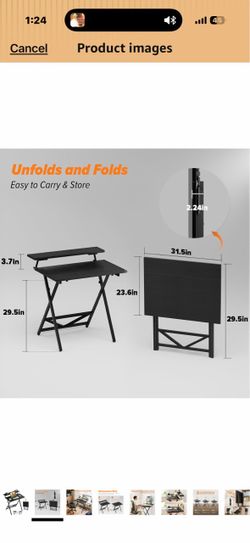 New Folding desk with monitor station