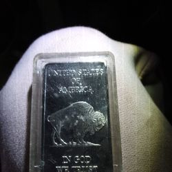 Buffalo head 1 troy fine silver bar