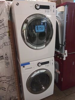 GE 24 in front load washer and dryer set like new with 4 months warranty