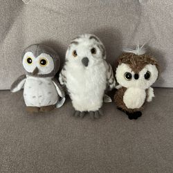 Owl Stuffed Animals (3)
