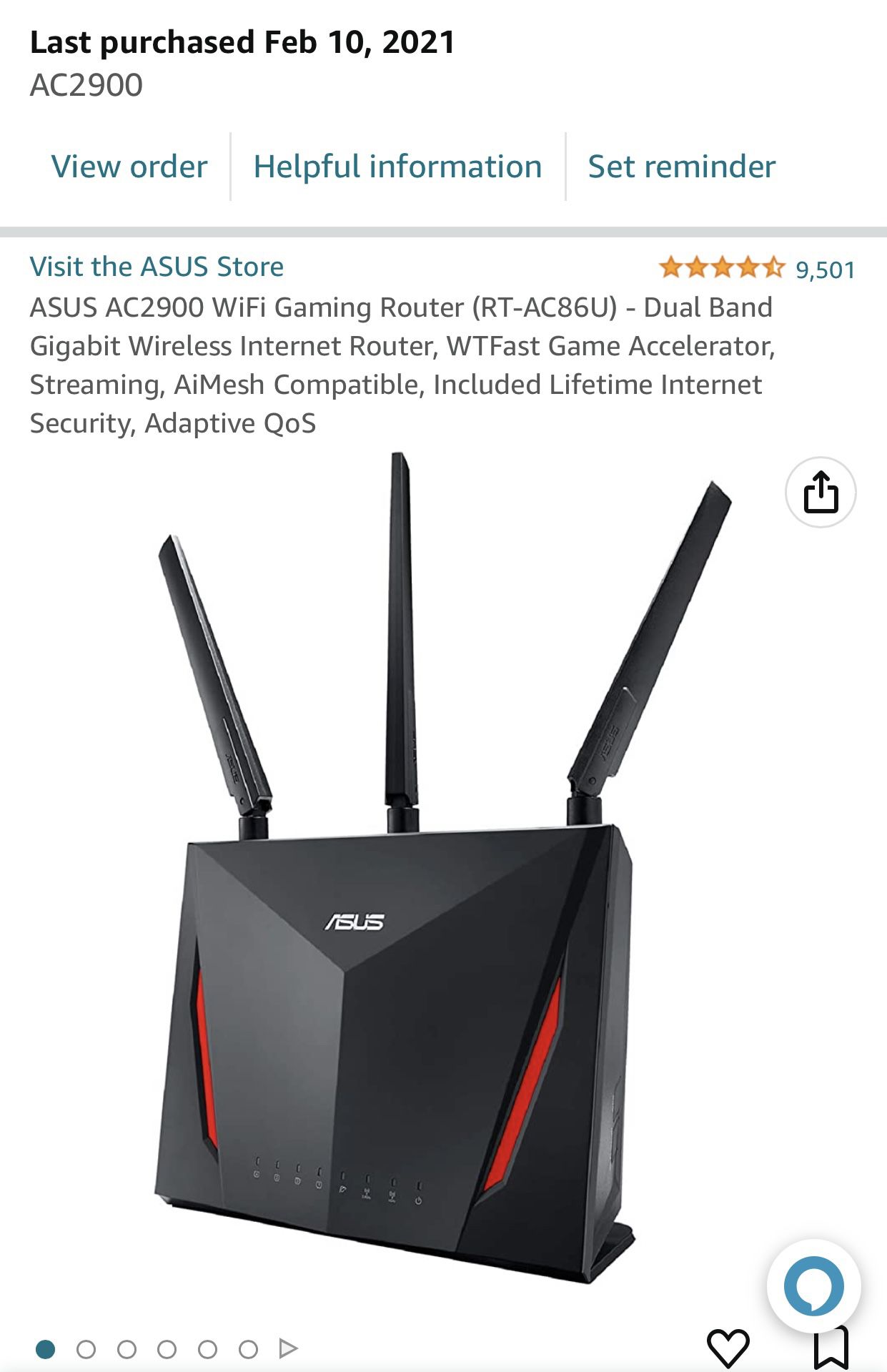 ASUS AC2900 WiFi Gaming Router (RT-AC86U)