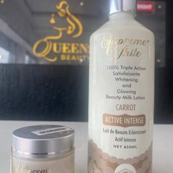 Supreme Carrot Beauty Milk Lotion and face cream 2 in 1 set 