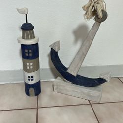 Lighthouse Decor And Anchor 