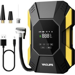 VacLife Tire Inflator Portable Air Compressor - Cordless Rechargeable Air Compressor Portable, Powerful Air Pump for Car Tires & Inflatables, Wireless